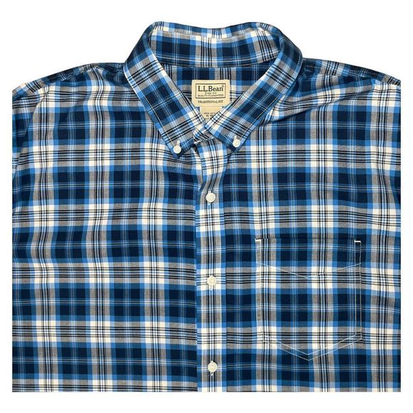 L.L.Bean Traditional Fit Plaid Shirt XL-REG - Picture 2 of 8